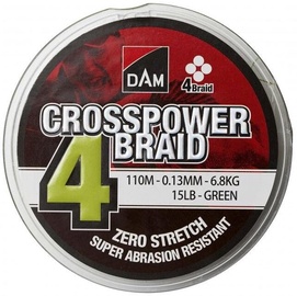 Makšķeraukla DAM Crosspower 4-Braid, 30000 cm, 0.02 cm