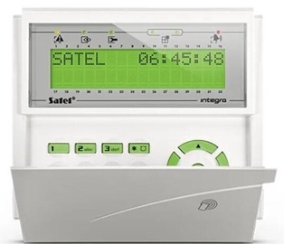 Signalizācijas vadības pults Satel INT-KLCDR-GR, LCD, balta