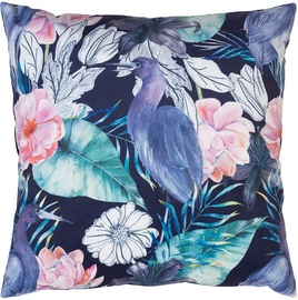 Декоративная подушка Black Red White Bird THK-081207, синий, 450 мм x 450 мм
