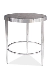 Žurnālgaldiņi Signal Meble Modern Aurora C, balta/sudraba, 420 mm x 420 mm x 480 mm