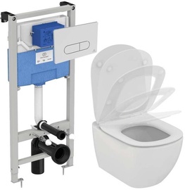 Sienas tualete Ideal Standard Tesi 34305, ar vāku, 365 mm x 535 mm