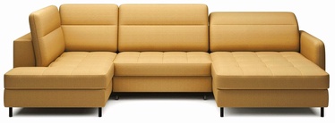 Stūra dīvāns Berrto Manhattan 45, dzeltena, labais, 165 x 306 cm x 100 cm