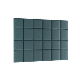 Dekoratyvinės tekstilinės sienų plokštės Quadratta, 180 cm x 240 cm, 3.5 cm, mėlyna, 24 vnt.