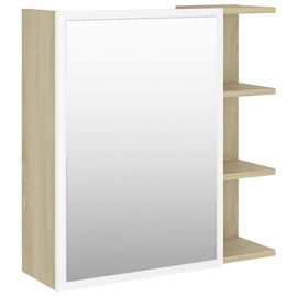 Vannitoakapp VLX, valge/tamm, 20.5 x 62.5 cm x 64 cm