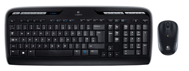 Клавиатура Logitech MK330 EN, черный, беспроводная
