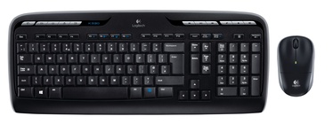 Клавиатура Logitech MK330 EN, черный, беспроводная