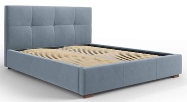 Кровать двухместная Micadoni Home Sage Velvet, 160 x 200 cm, голубой, с решеткой