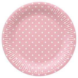 Одноразовая тарелка PAW Pink Dots, Ø 23 см, 8 шт.