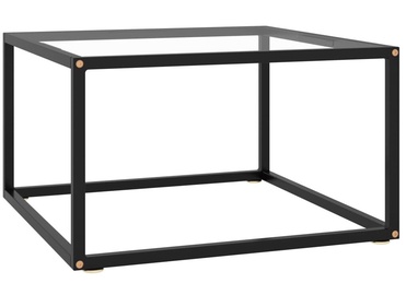 Kafijas galdiņš VLX Coffee Table, caurspīdīga/melna, 600 mm x 600 mm x 350 mm