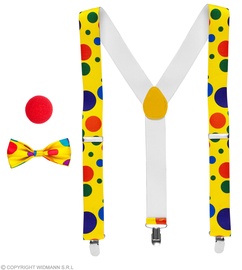 Kostüüm täiskasvanutele Clown 10028, punane/kollane, tekstiil