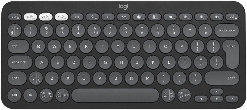 Klaviatuur Logitech Pebble Keys 2 K380s, EN, grafiit, juhtmeta