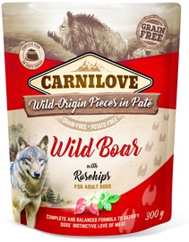 Влажный корм для собак Carnilove Pate Wild Boar with Rosehips, индюшатина/мясо кабана, 0.3 кг