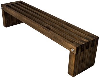 Скамейка с полкой для обуви Kalune Design Delem, ореховый, 170 см x 39 см x 40 см
