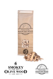 Koka skaidas Smokey Olive Wood Holm Oak, ozols, 0.5 l, brūna
