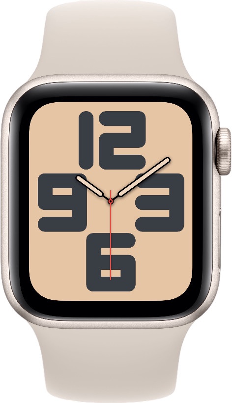 Умные часы Apple Watch SE GPS 40mm Starlight Aluminium Case with Starlight Sport Band - S/M, кремовый