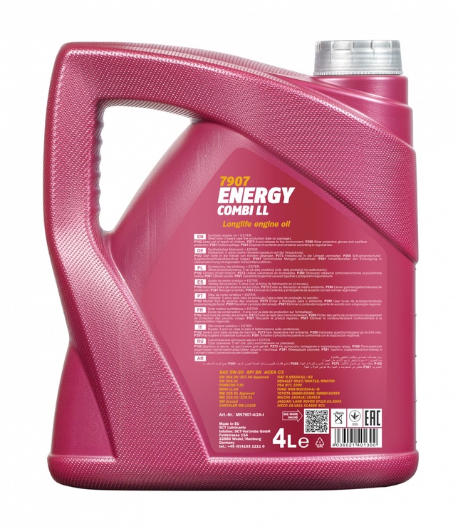 Motoreļļa Mannol Energy Combi LL 5W - 30, sintētiskais, vieglajam auto, 5 l