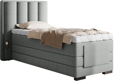 Кровать одноместная континентальная Veros Vero 4, 90 x 200 cm, светло-серый, с матрасом