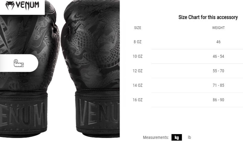 Боксерские перчатки Venum Dragon, черный, 12 oz