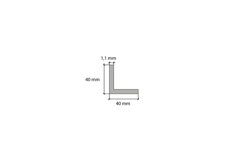 Отделочный уголок Cezar W-PC-KR4040-101-275, белый, 2.75 м x 40 мм