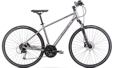Velosipēds hibrīds Romet Orkan 5 M, 28 ", 20" rāmis, melna/grafīta
