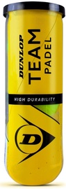 Теннисный мяч Dunlop Team Padel 620DN601385, желтый, 3 шт.