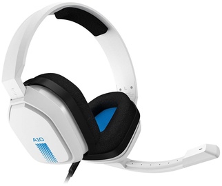 Spēļu austiņas īpaši datorspēlēm/on-ear Astro Gaming A10 PS4 Edition, balta