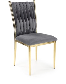 Söögitoa tool K436, kuldne/hall, 48 cm x 55 cm x 94 cm