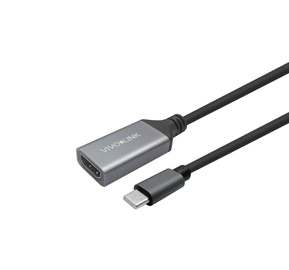 Кабель Vivolink Pro HDMI female, USB Type-C, 1 м, черный