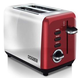Tosteris Gotie GTO-100R, nerūsējošā tērauda/sarkana