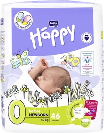 Autiņbiksītes Happy Before Newborn, 0 izmērs, <2 kg, 46 gab.