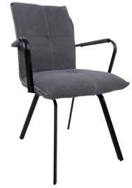 Ēdamistabas krēsls Home4you Eddy 10336 10336, melna/pelēka, 59 cm x 56 cm x 89 cm