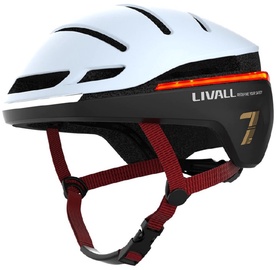 Ķivere velobraukšanai universālā Livall EVO21, balta, L, 570 - 610 mm