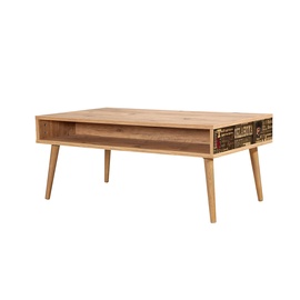 Журнальный столик Kalune Design Viva 765, коричневый, 60 см x 110 см x 45 см