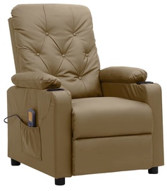 Massaaži tugitool VLX Faux Leather 339131, hele pruun, 93 cm x 78.5 cm x 96.5 cm