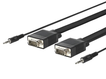 Kaabel MicroConnect VGA / 3.5 mm, VGA / 3.5 mm, 10 m, must