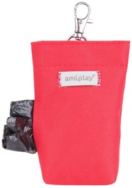 Suņu ekskrementu maisiņu soma Amiplay Samba, sarkana