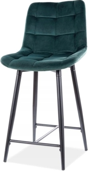 Bāra krēsls Chic H-2 Velvet 78, matēts, zaļa