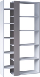 Полка Kalune Design Lift 776HMS3622, белый/светло-коричневый, 29 см x 80 см x 150.5 см