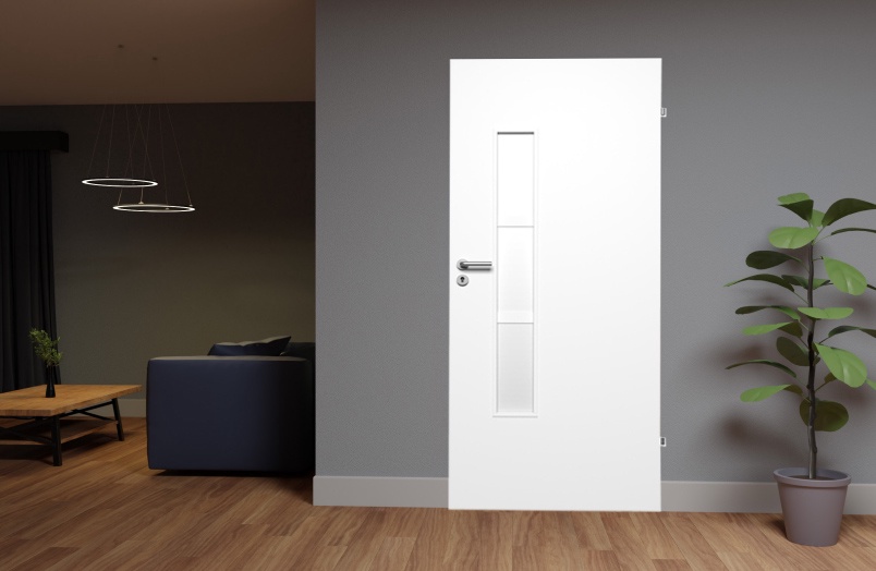 Полотно межкомнатной двери Domoletti Merida, правосторонняя, белый, 203.5 x 64.4 x 4 см