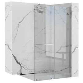 Dušas siena Rea Cortis Walk-in, 100 cm x 199.5 cm, caurspīdīga/hroma