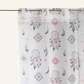 Dienas aizkari Douceur Imprime Nomade, balta/daudzkrāsains, 140 cm x 240 cm