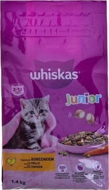 Sausas kačių maistas Whiskas Junior, vištiena, 1.4 kg