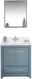 Комплект мебели для ванной Kalune Design Superior 30, синий, 54 x 75 см x 86 см
