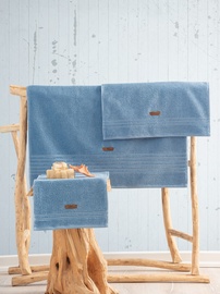 Dvieļu komplekts vannas istaba Foutastic Wellness Towel Set 338CTN1508, zila, 30 x 50 cm/150 x 75 cm/50 x 90 cm, 3 gab.