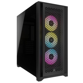 Kompiuterio korpusas Corsair iCUE 5000D RGB Airflow, skaidri/juoda