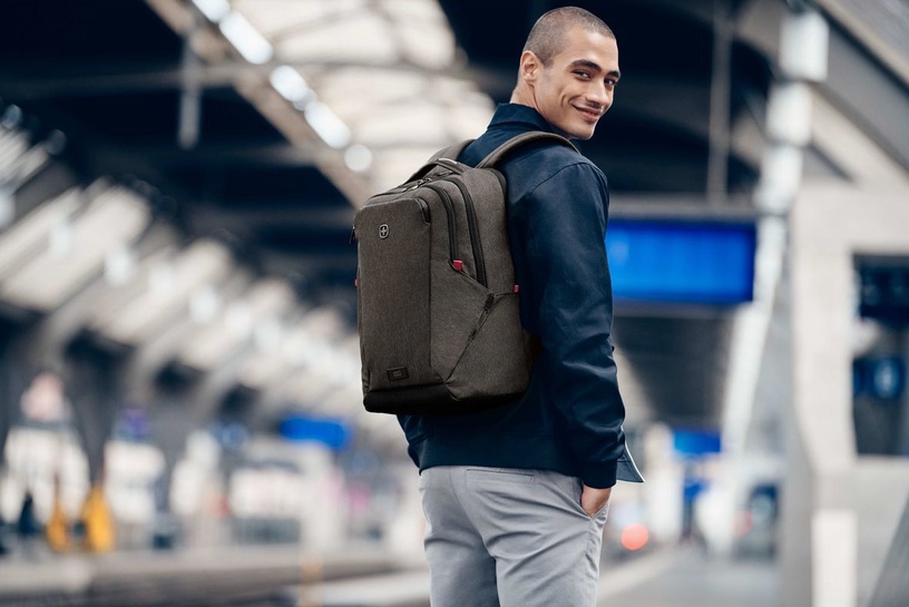 Рюкзак Wenger MX Professional Laptop Backpack, черный/серый, 21 л, 16″