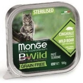 Влажный корм для кошек Monge BWild Sterilised Wild Boar, дичь, 0.1 кг