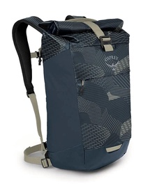 Tūristu mugursoma Osprey Transporter Roll Top, zila/daudzkrāsains, 28 l