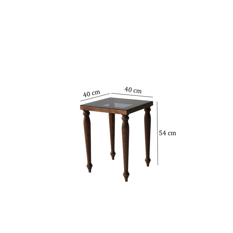Журнальный столик Kalune Design Tango, ореховый, 40 см x 40 см x 54 см