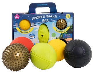 Vaikiškas kamuolys futbolo/krepšinio/regbio Gerardo's Toys 59739, 5 vnt.